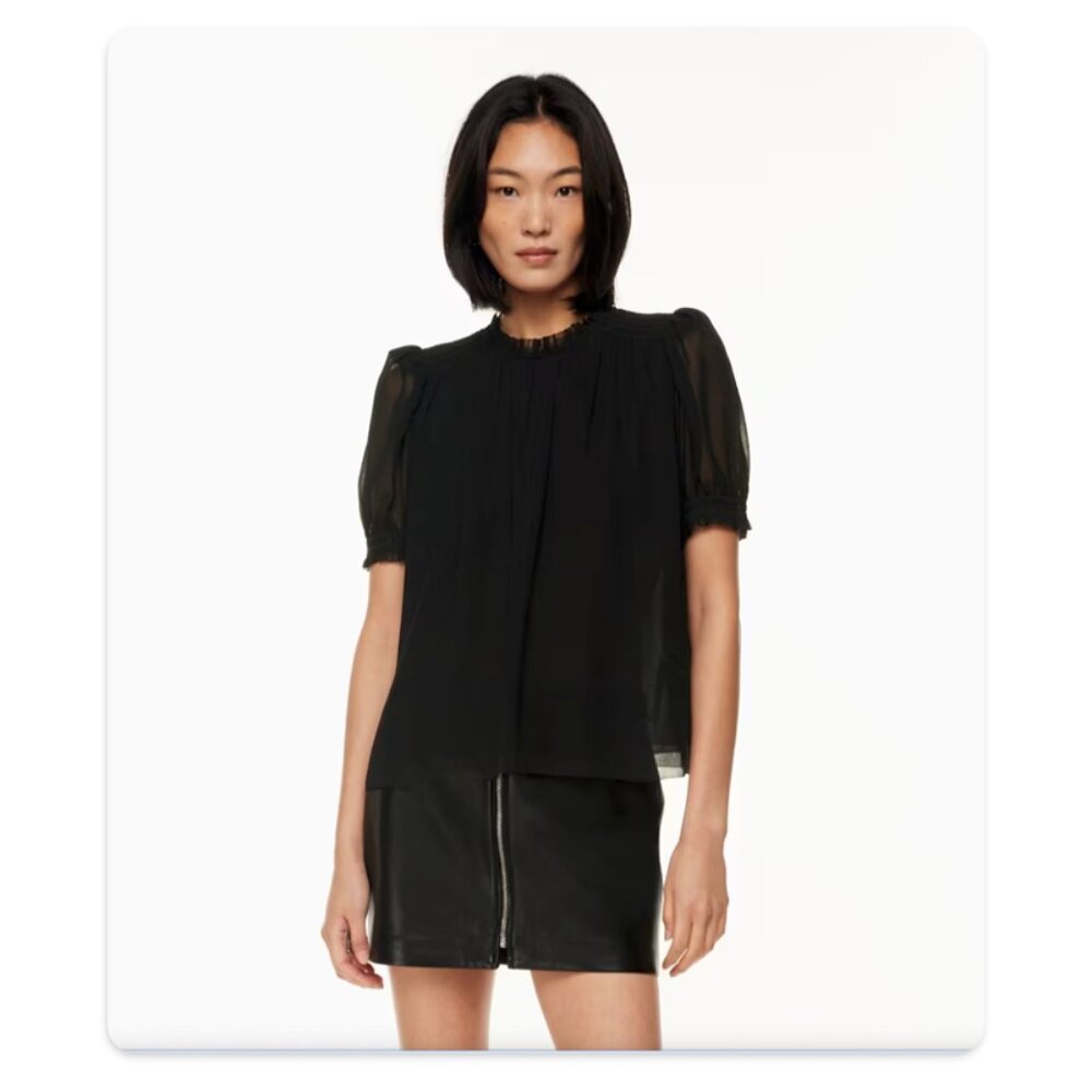 Aritzia Black Blouse